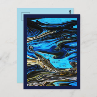 Genezend op alle niveaus gemarmerde briefkaart