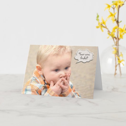 Genezend van een gebroken arm kaart (Gele Bloem)