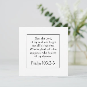 Genezende Bijbelvers, Psalm 103:2-3 Schrift, 