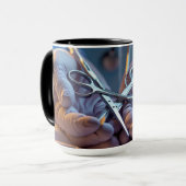 Genezende handen mok (Voorkant links)