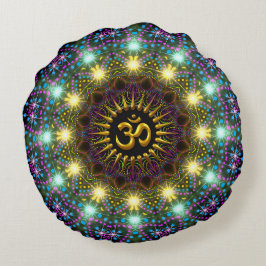 Genezende Licht Mandala Om Symbool Ronde Kussen
