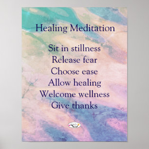 Genezende meditatieprint poster