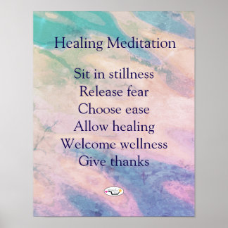 Genezende meditatieprint poster