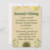 Genezende stilte | Pauze- en dankbaarheidsbevestig Notitiekaartje (Voorkant)