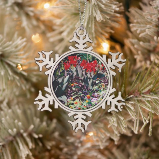Genezende Tuin Tin Sneeuwvlok Ornament (Boom)