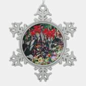 Genezende Tuin Tin Sneeuwvlok Ornament (Voorkant)
