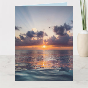 GENEZENDE VIBES Miami Zonsondergang grote wenskaar Kaart