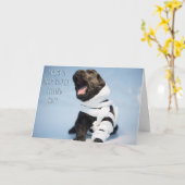 Genezende wensen pup kaart (Gele Bloem)