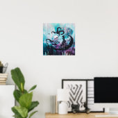 Genezer Octopus Witchy Gothic AI Art Matte Waarde Poster (Thuiskantoor)