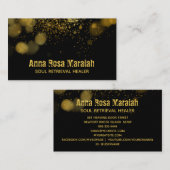 ** Genezer Therapeut Gouden Glitter Bokeh Mystiek Visitekaartje (Voorkant / Achterkant)