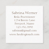 Genezer's Hand Native American Symbool Vierkante Visitekaartje (Achterkant)