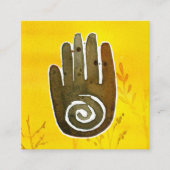 Genezer's Hand Native American Symbool Vierkante Visitekaartje (Voorkant)