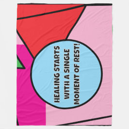 Genezing begint met een moment van rust! fleece deken