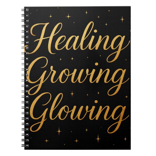 Genezing, groei en gloeiend Notitieboek (Voorkant)