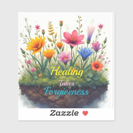 Genezing heeft eerst vergeving nodig sticker (Vel)