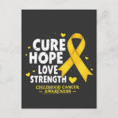 Genezing Hoop Liefde Kracht Kinderkanker Bewustzij Aankondigingskaart (Voorkant)