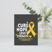 Genezing Hoop Liefde Kracht Kinderkanker Bewustzij Aankondigingskaart (Staand voorkant)
