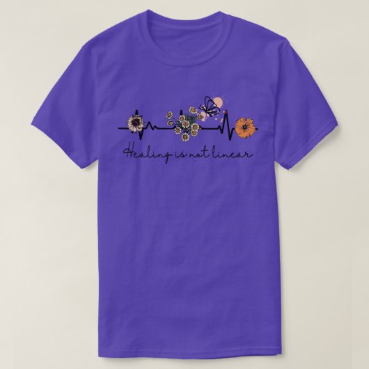 Genezing is geen lineaire geestelijke gezondheid z t-shirt (Design voorkant)