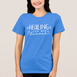 Genezing Is Niet Lineair Bloemrijke Steun Bij Rouw Tri-Blend Shirt