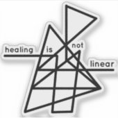 Genezing is niet lineair | Geestelijk gezondheidsb Sticker (Voorkant)