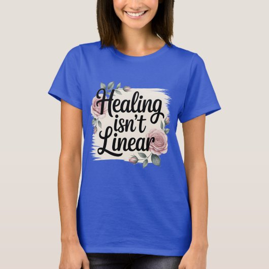 Genezing is niet lineair - Inspirerend T-shirt (Voorkant)