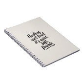 Genezing is niet luid - minimalistisch emotioneel notitieboek (Rechterzijde)