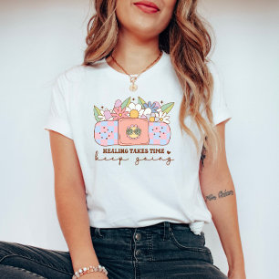 Genezing kost tijd, ga door Retro geestelijke gezo T-shirt