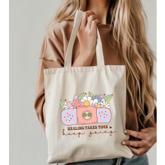 Genezing kost tijd om door te gaan, citaat geestel tote bag