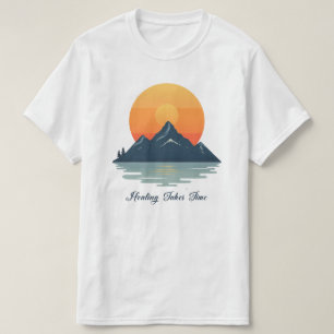 "Genezing Kost Tijd" Schrift Lettertype T-Shirt
