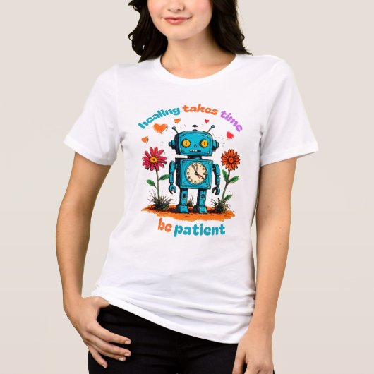 GENEZING KOST TIJD, WEES GEDULDIG Tri-Blend SHIRT (Voorkant)