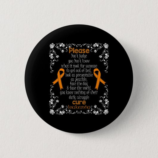 GENEZING LEUKEMIE ONDERSTEUNING VAN LEUKEMIEBEWUST RONDE BUTTON 5,7 CM (Voorkant)