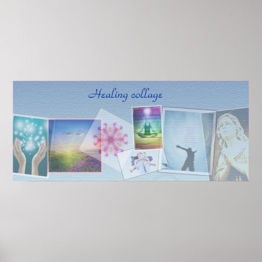 Genezing met liefde, Reiki genezers collage poster (Voorkant)