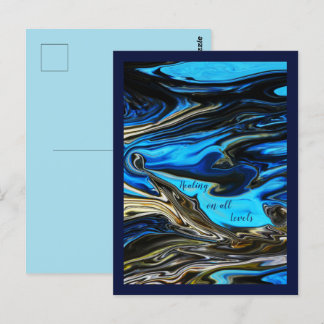 Genezing op alle niveaus gemarmerde briefkaart