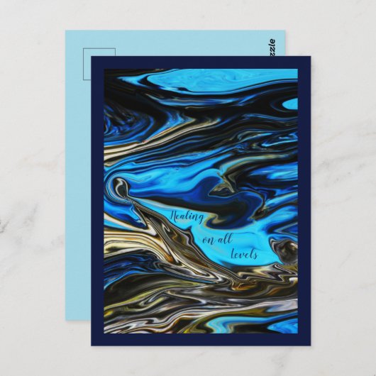 Genezing op alle niveaus gemarmerde briefkaart (Voorkant / Achterkant)