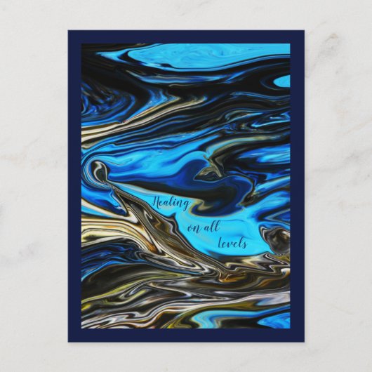 Genezing op alle niveaus gemarmerde briefkaart (Voorkant)