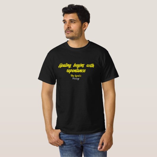 Genezing van berouw t-shirt (Voorkant volledig)