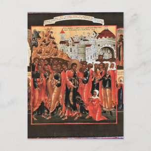 Genezing van een bloedende vrouw orthodox Christel Briefkaart