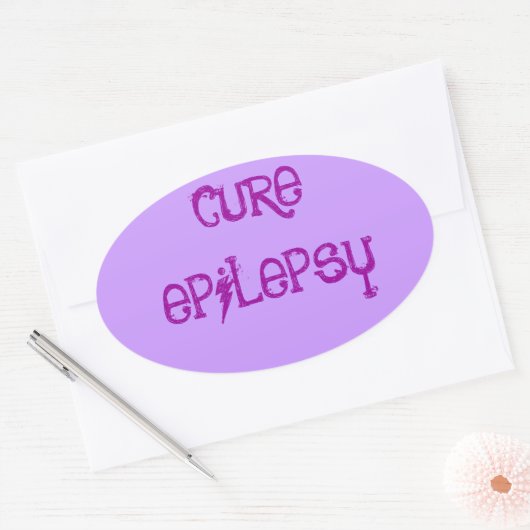 GENEZING VAN EPILEPSIE OVALE STICKER (Envelop)