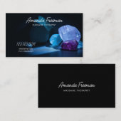 Genezing van kristallen in blauw licht massage the visitekaartje (Voorkant / Achterkant)