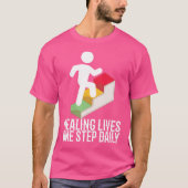 Genezing van levens, een stap per dag t-shirt (Voorkant)