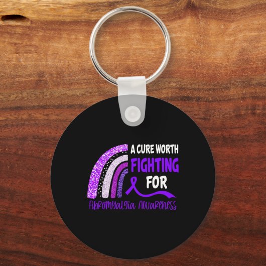 Genezing waard om te vechten voor fibromyalgie bew sleutelhanger (Voorkant)