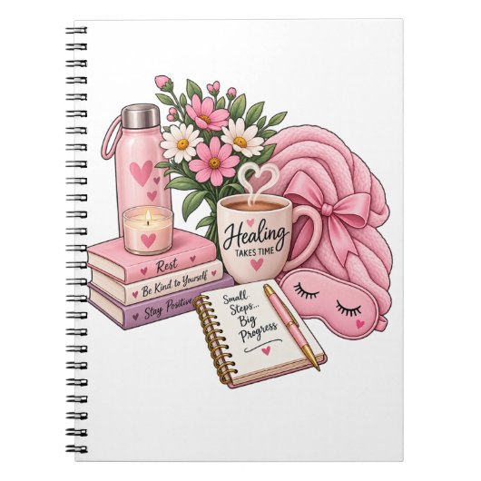 Genezingsproces duurt even - Notebook voor Zelfzor Notitieboek (Voorkant)