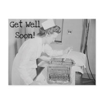 Genezingswens Verpleegster & Vintage Typemachine A