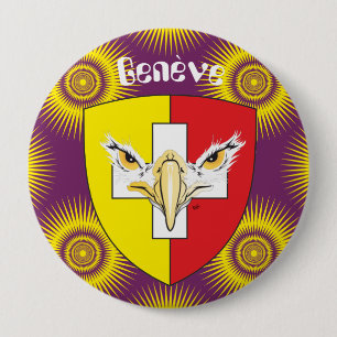 Genf / Genève Schweiz Suisse Svizzera Buttonnen Ronde Button 4,0 Cm