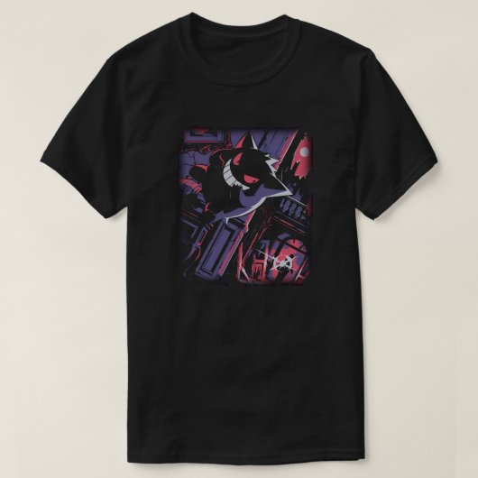 Gengar Haunted Night Illustration T-shirt (Design voorkant)