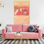 Genghis Khan buiten zijn tent Canvas Afdruk (Insitu (Woonkamer))