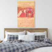 Genghis Khan buiten zijn tent Canvas Afdruk (Insitu (Slaapkamer))