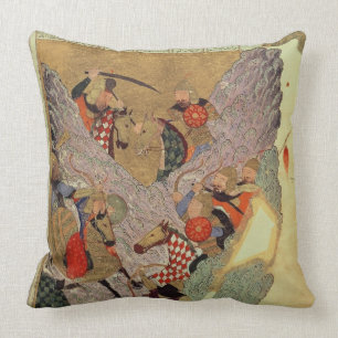 Genghis Khan (c.1162-1227) die tegen de Chinezen s Kussen