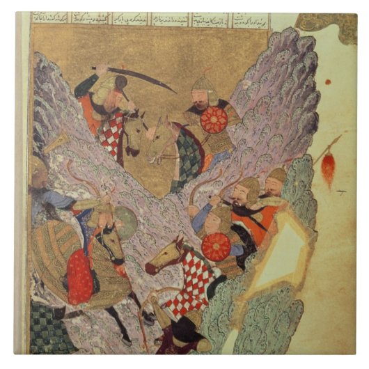 Genghis Khan (c.1162-1227) die tegen de Chinezen s Tegeltje (Voorkant)