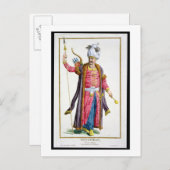 Genghis Khan (c.1162-1227) van 'Receuil des Estam' Briefkaart (Voorkant / Achterkant)